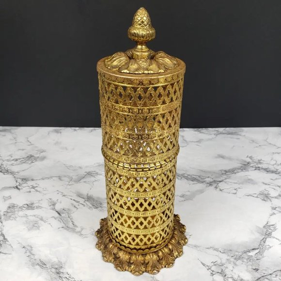 Hollywood Regency Vanity Hair Spray Can Holder Vintage - Picture 8 of 8